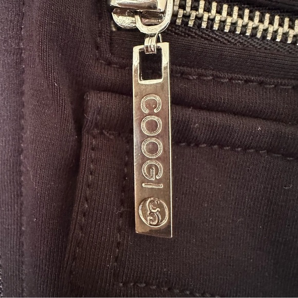 Coogi Black Sparkle Bomber Jacket Girls XL Spell Out Bling Embellished Military - Picture 5 of 12